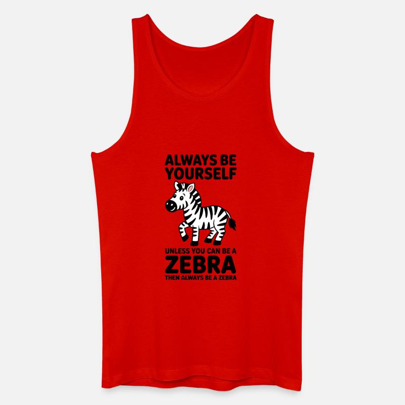 Zebra Spruch Lustiges Zebra Geschenk - Männer Bio Tank Top - Rot