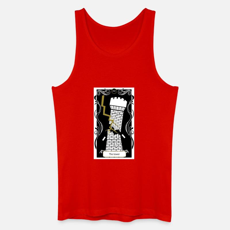 Der Turm - Männer Bio Tank Top - Rot