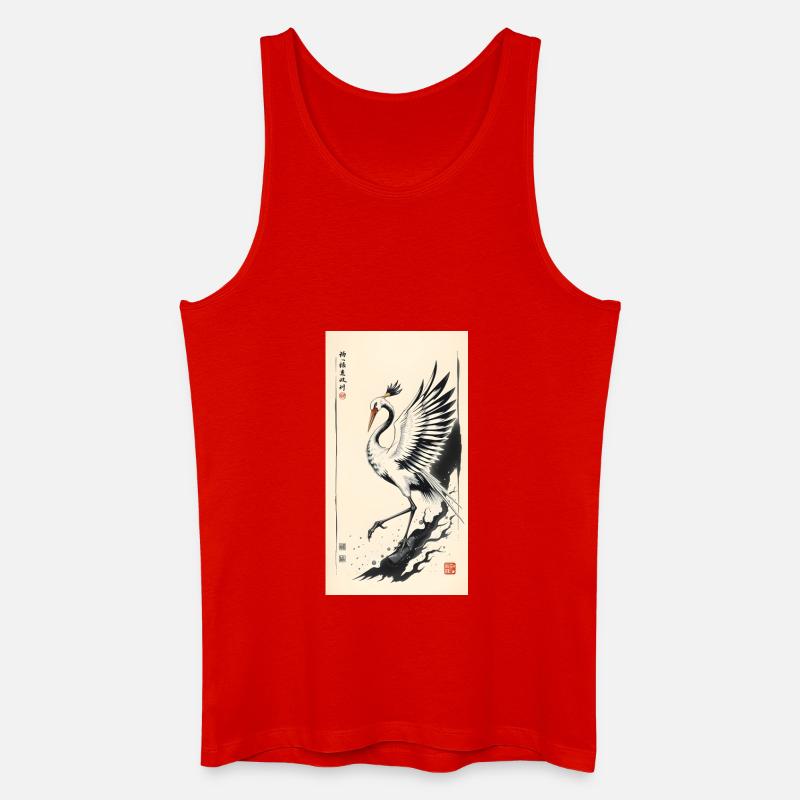 Kranich - Männer Bio Tank Top - Rot