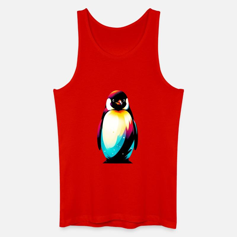 Pinguin - Männer Bio Tank Top - Rot