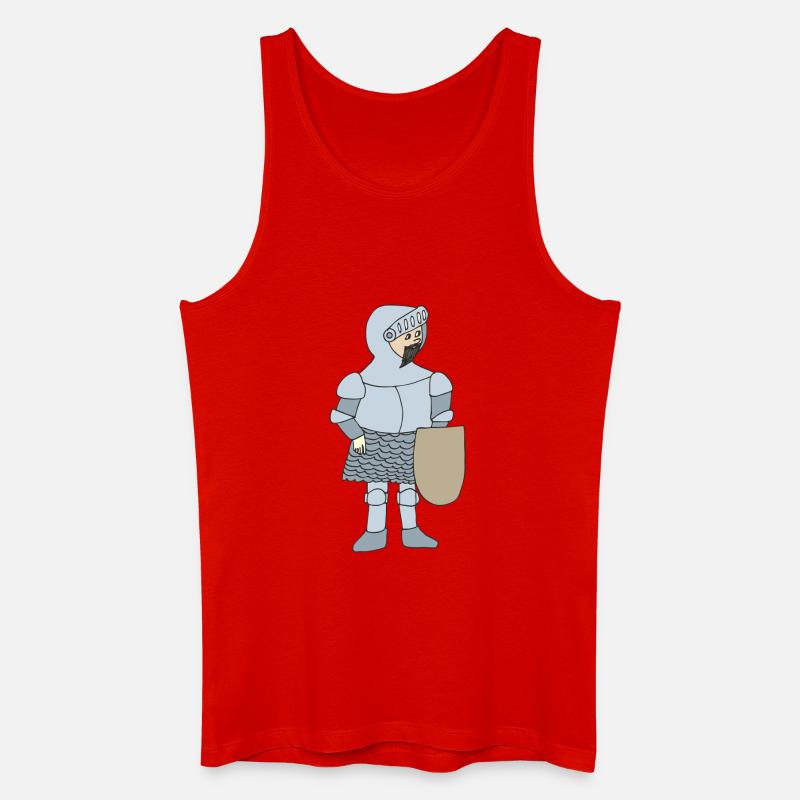 Ritter im mittelalterlichen Stil - Männer Bio Tank Top - Rot