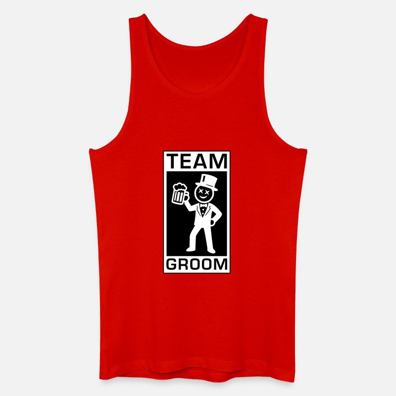 Team Groom Bräutigam - Männer Bio Tank Top - Rot