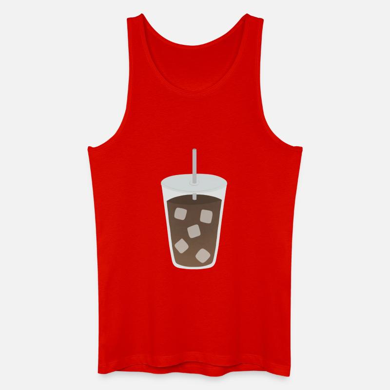 Motif de cube de café glacé - Débardeur bio Homme - rouge