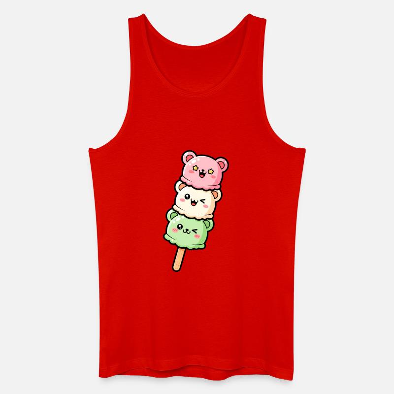 Pastel Kawaii Eiscremestapel - Männer Bio Tank Top - Rot
