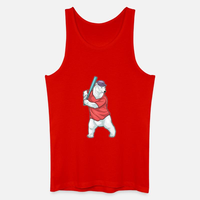 Eisbär Baseball Baseballschläger - Männer Bio Tank Top - Rot