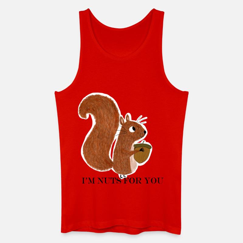 Eichhörnchen mit Eichel - Männer Bio Tank Top - Rot