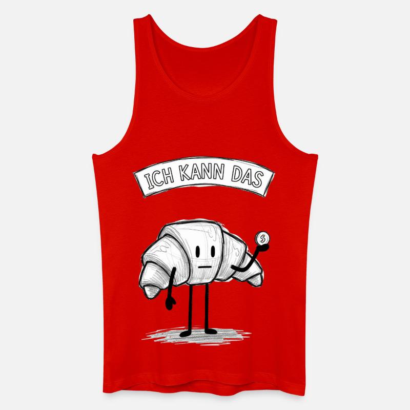 Ich Kann Das Croissant Held - Männer Bio Tank Top - Rot