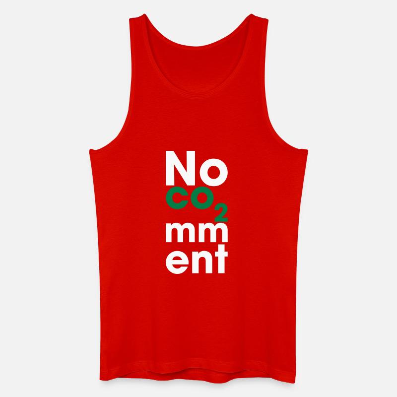 No CO2 Comment – Saubere Energie Statement - Männer Bio Tank Top - Rot