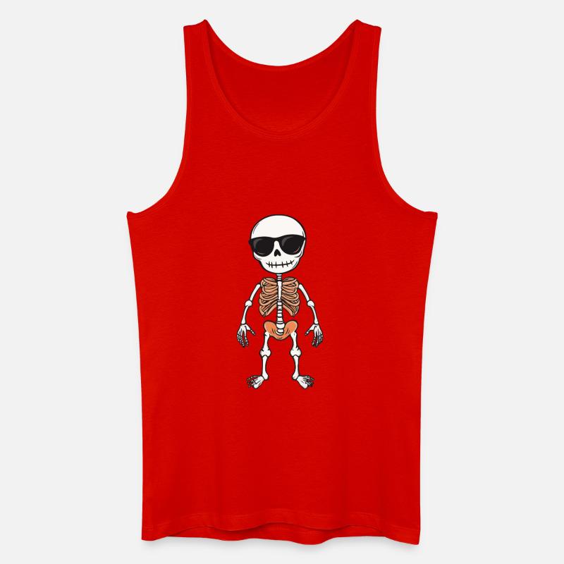 Skelett Comic Halloween - Männer Bio Tank Top - Rot
