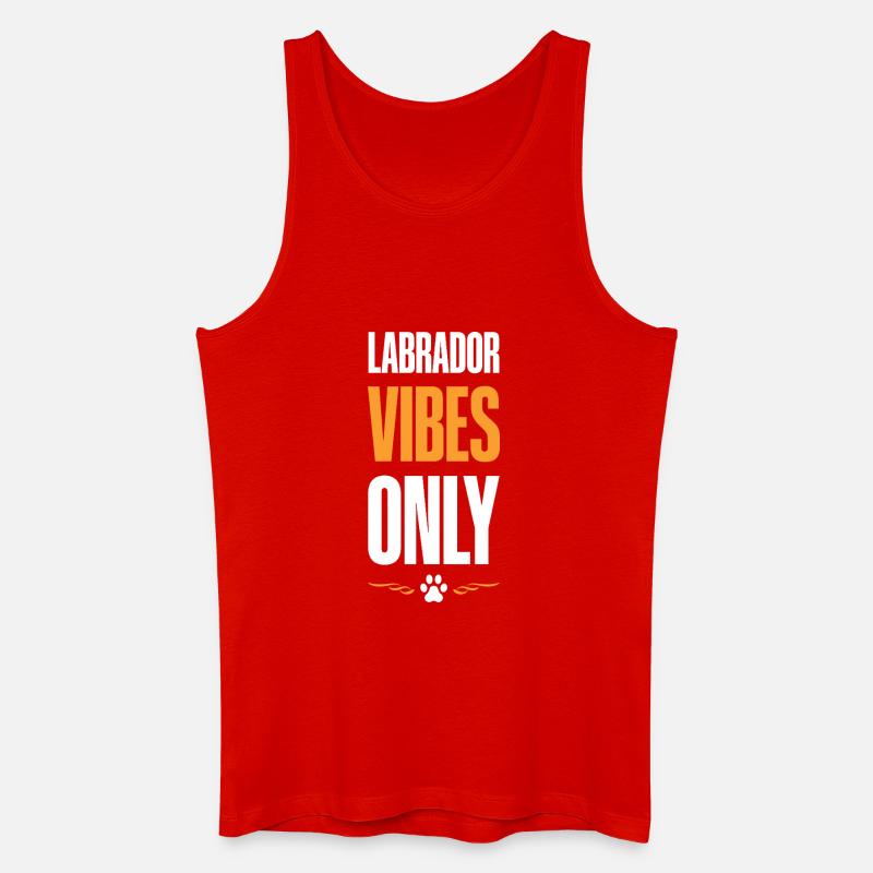 Labrador Vibes Only - Männer Bio Tank Top - Rot