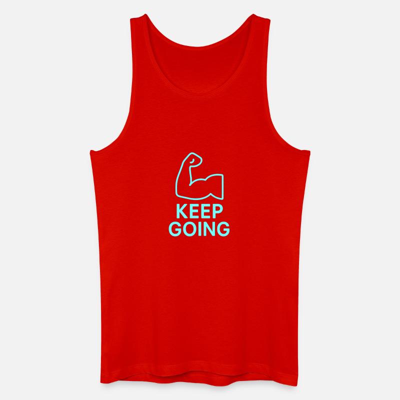 Durchhaltearm Keep Going - Männer Bio Tank Top - Rot