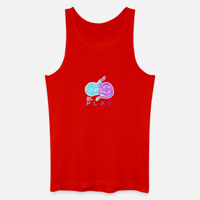 Neon Retro Controller Nostalgie - Männer Bio Tank Top - Rot
