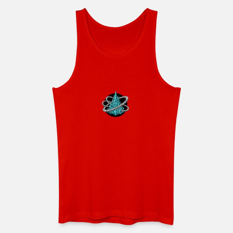 AzurTürkis Kristall-Orbit - Männer Bio Tank Top - Rot