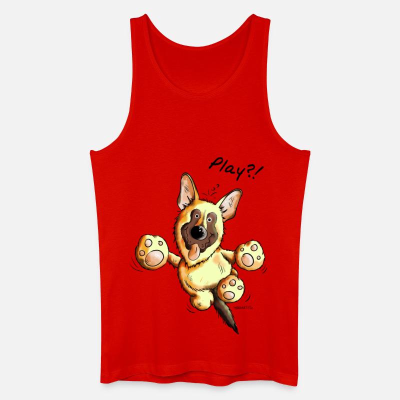 Schäferhund Play - Deutscher Schäferhund - Hund - Männer Bio Tank Top - Rot