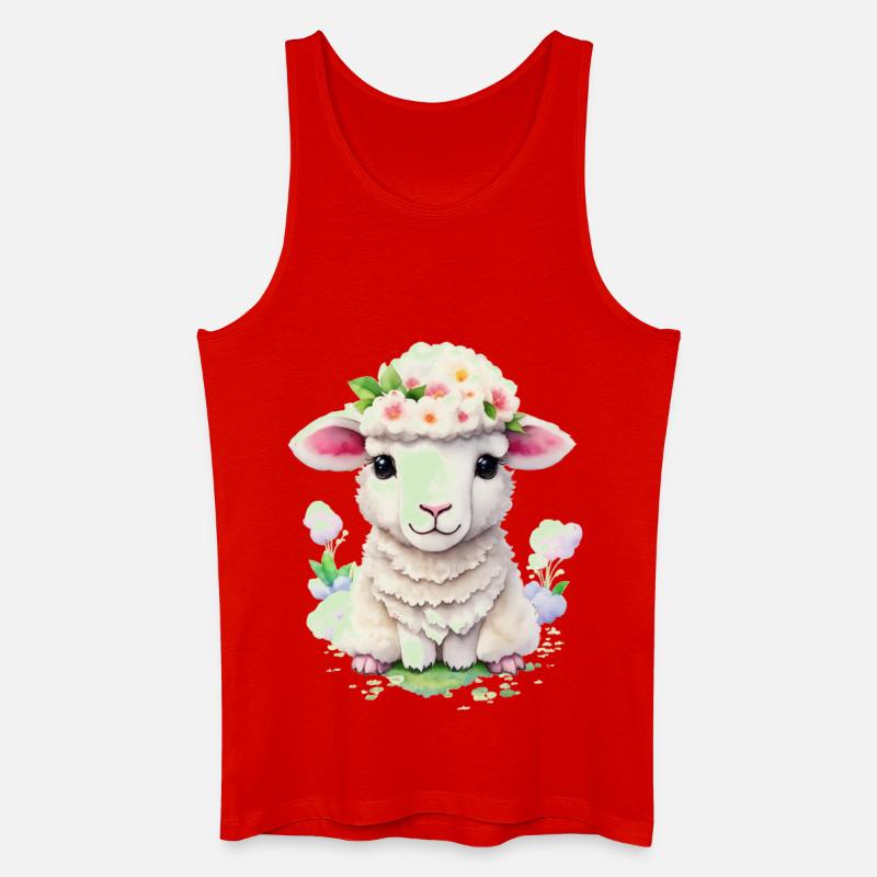 süßes Schaf - Männer Bio Tank Top - Rot