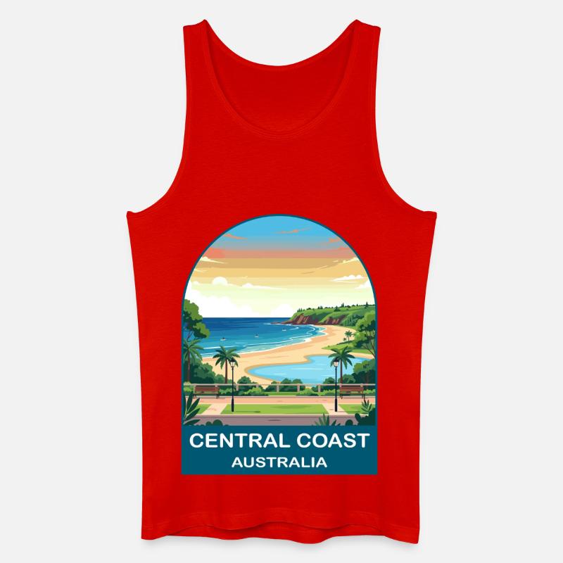 Central Coast Australien Strandreiseplakat - Männer Bio Tank Top - Rot