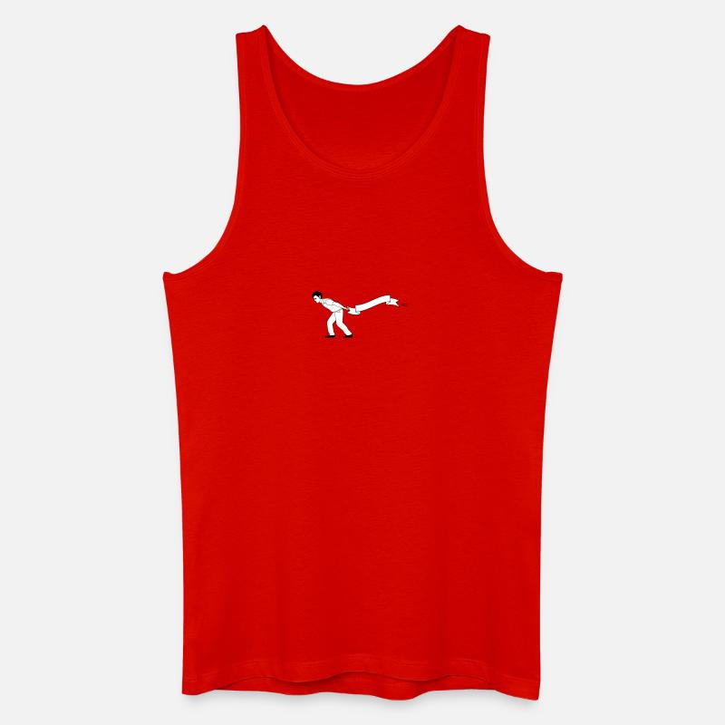 man pulls Banner | Bannerträger - Männer Bio Tank Top - Rot