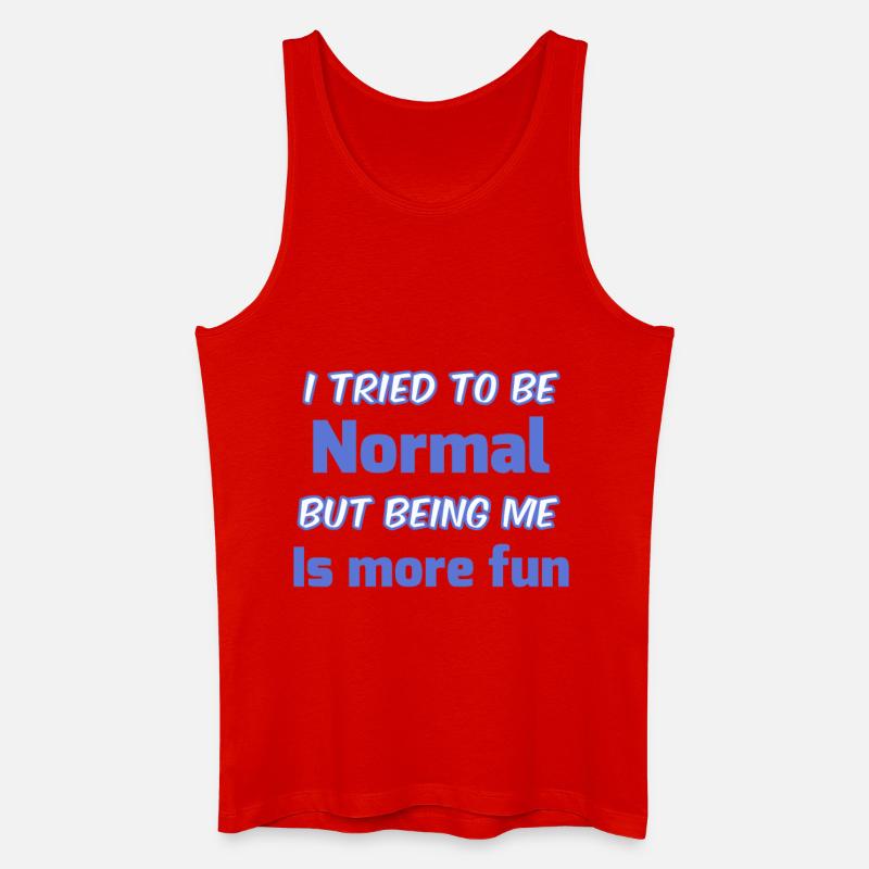 Sei du selbst, nicht normal - Männer Bio Tank Top - Rot