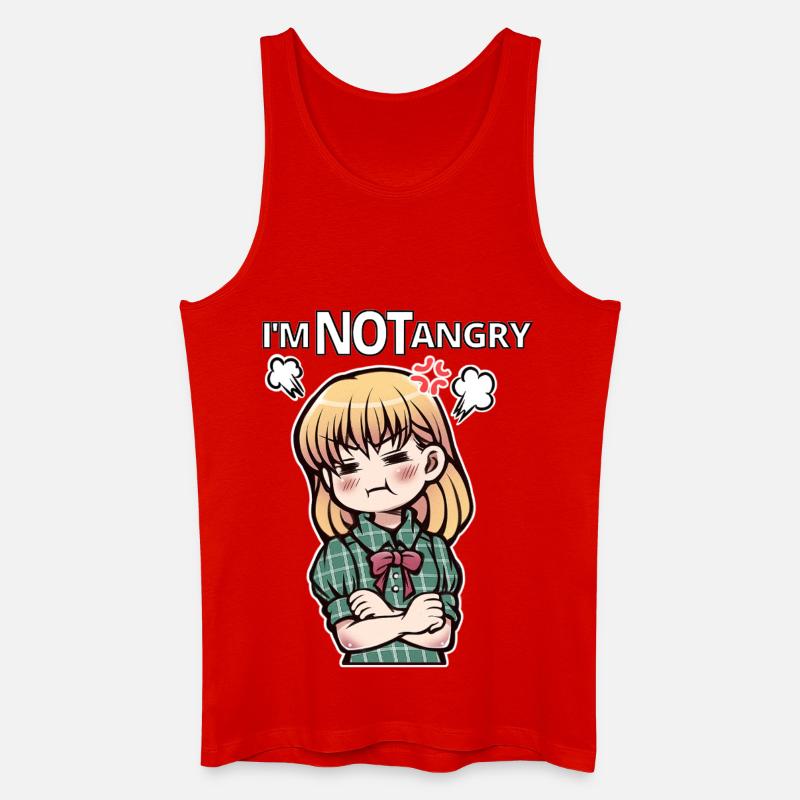 Ich bin nicht sauer! - Männer Bio Tank Top - Rot