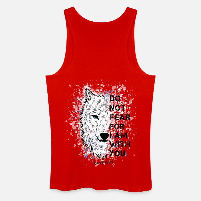 Religiöses Zitat Bibelvers - Männer Bio Tank Top - Rot