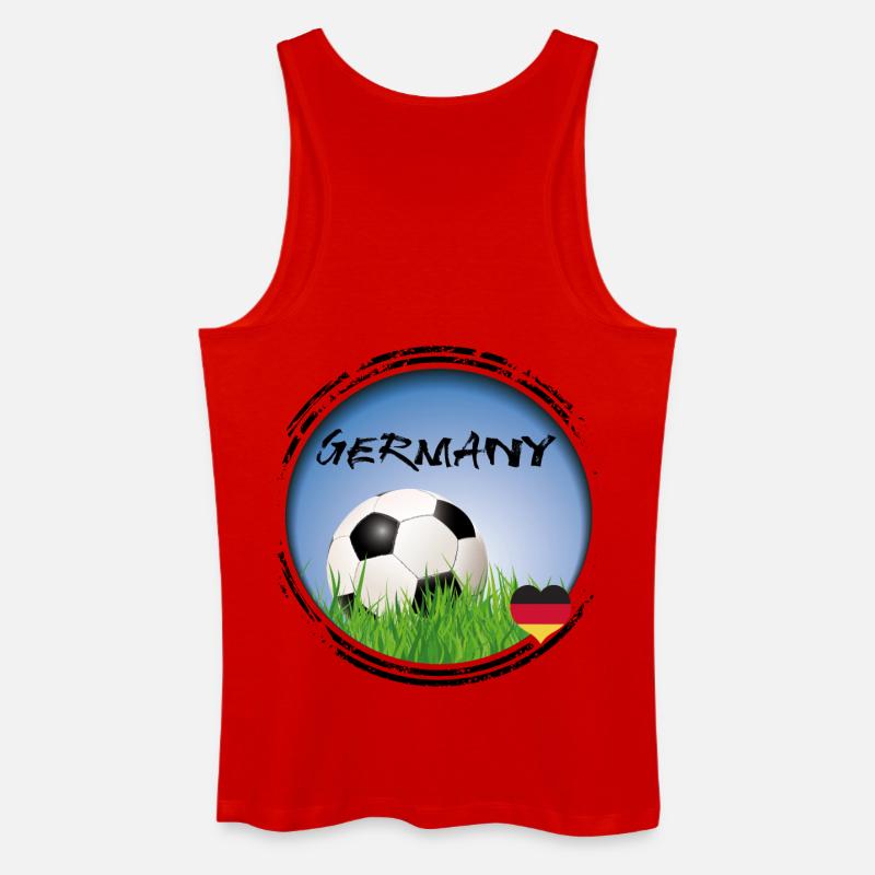 Fussball Deutschland - Männer Bio Tank Top - Rot