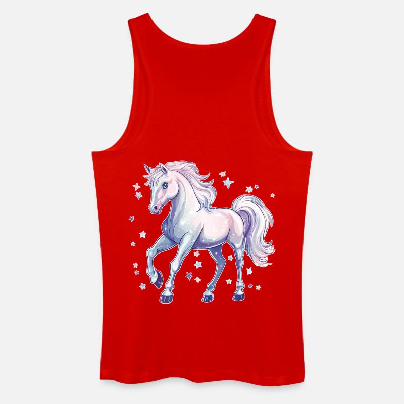 Pferd mit Sternen - Männer Bio Tank Top - Rot