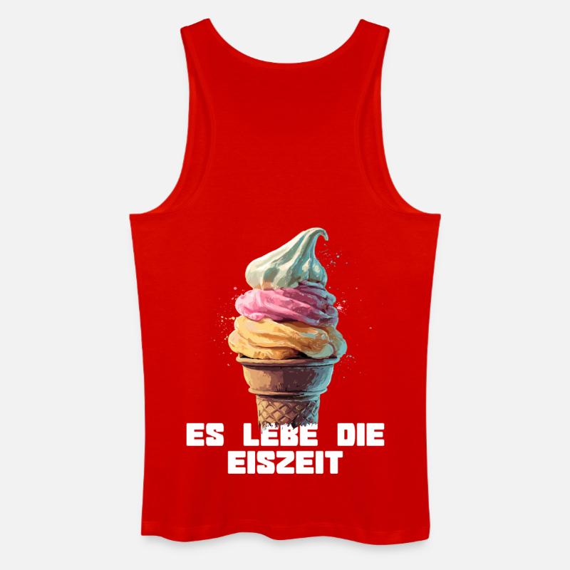 Es lebe die Eiszeit - Waffel - Männer Bio Tank Top - Rot