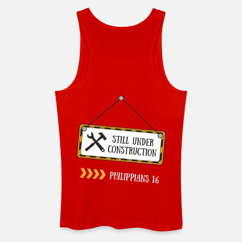 Noch im Bau – Philipper 1,6 - Männer Bio Tank Top - Rot