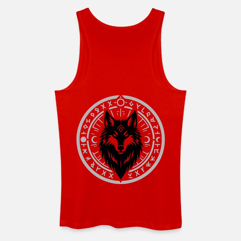 Runenstern Kreis Emblem - Männer Bio Tank Top - Rot