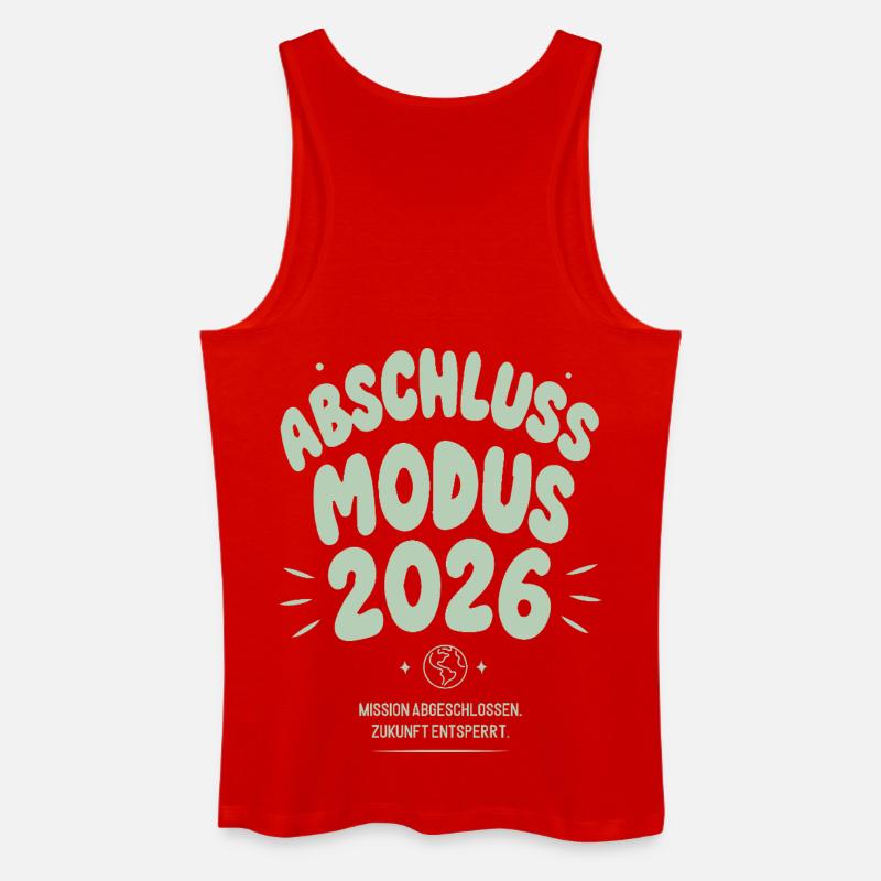 Abschluss Modus 2026 - Männer Bio Tank Top - Rot