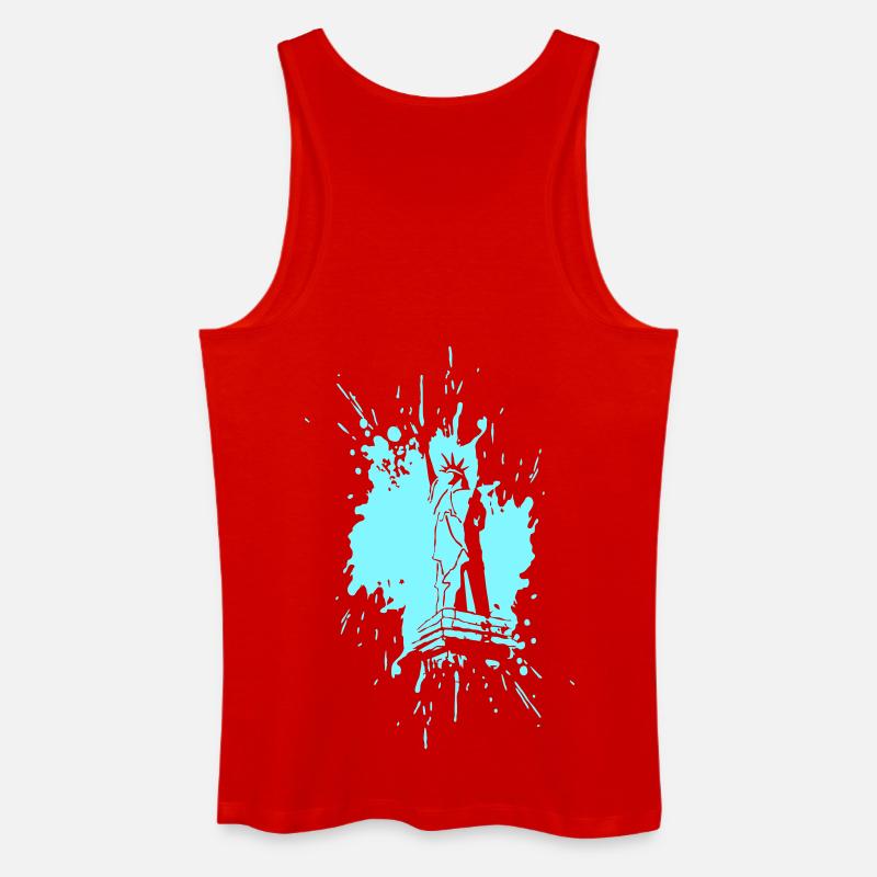 Freiheitsstatue in a Splash > Vectorgraphic - Männer Bio Tank Top - Rot