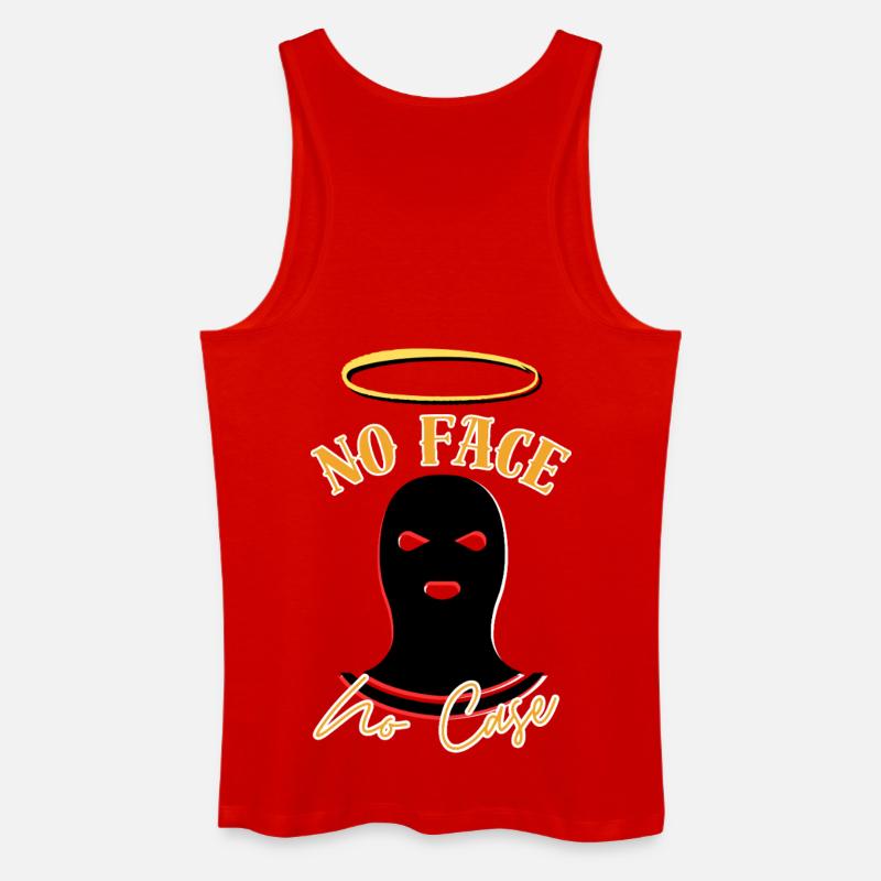 Kein Gesicht, kein Fall - Männer Bio Tank Top - Rot