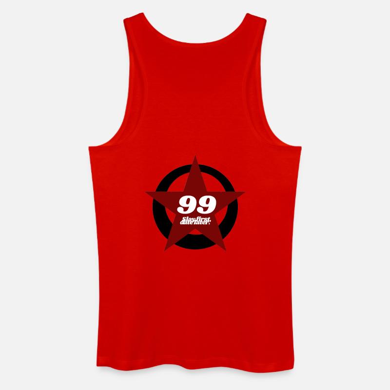 Stern mit 99 - Männer Bio Tank Top - Rot