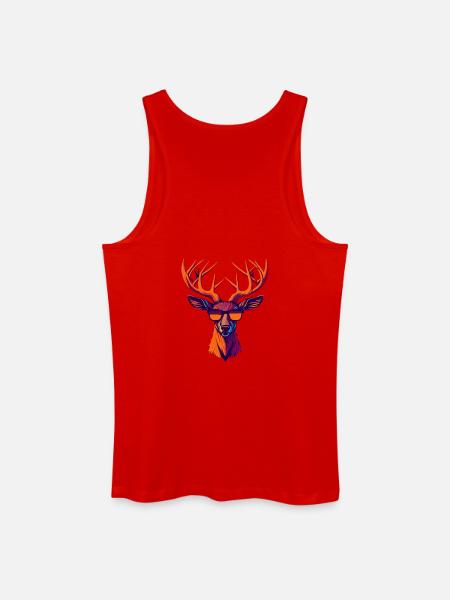 Retro Deer Revolt - Men’s Organic Tank Top - red