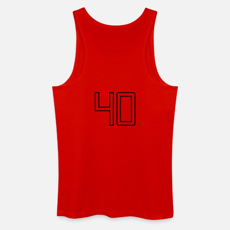 Nummer 40 (Universitätsstil) - Männer Bio Tank Top - Rot