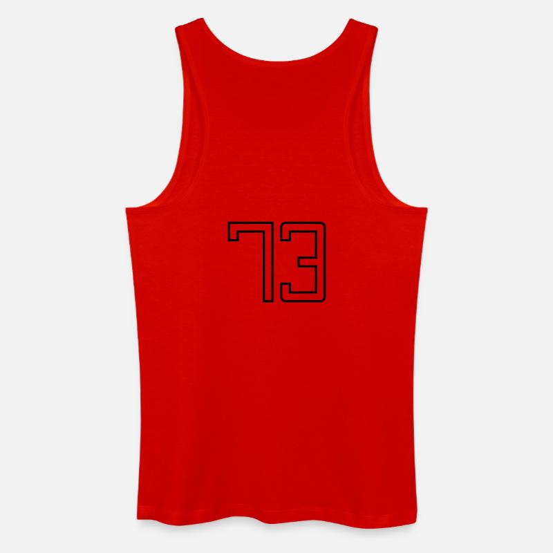 Nummer 73 (Universitätsstil) - Männer Bio Tank Top - Rot