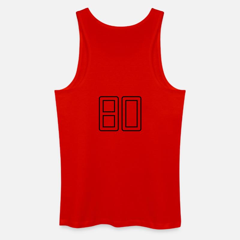 Numéro 80 (Style Université) - Débardeur bio Homme - rouge