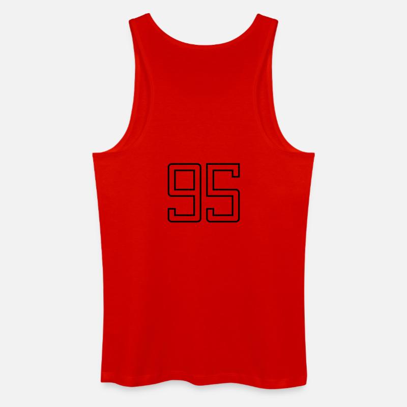 Nummer 95 (Universitätsstil) - Männer Bio Tank Top - Rot