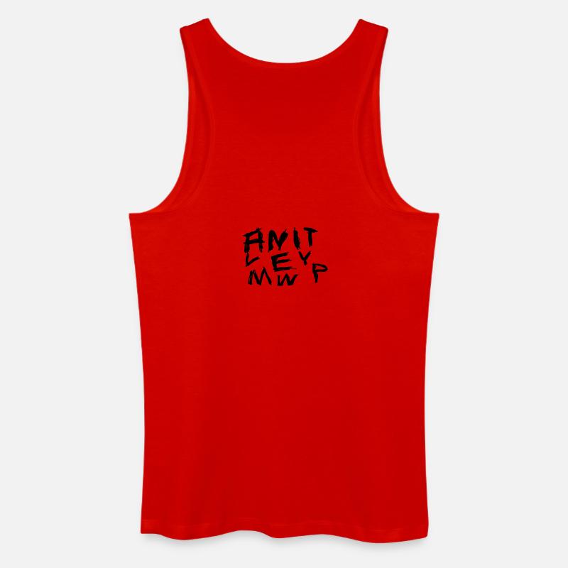 Graffiti-Handschrift Chaos Muster - Männer Bio Tank Top - Rot