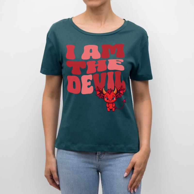 Devil Little Devil Devil Devil Woman Devil Guy Stanley/Stella SERENA Relaxed Women’s Organic Round Neck T-shirt