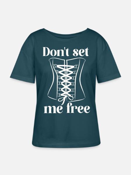Lass mich nicht frei - Stanley/Stella Relaxed Rundhals Frauen Bio-T-Shirt SERENA - Dunkles Petrol