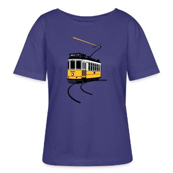 Electrico de Lisboa - Stanley/Stella Relaxed Rundhals Frauen Bio-T-Shirt SERENA - Dämmerung - Vorne - Anna (173cm)
