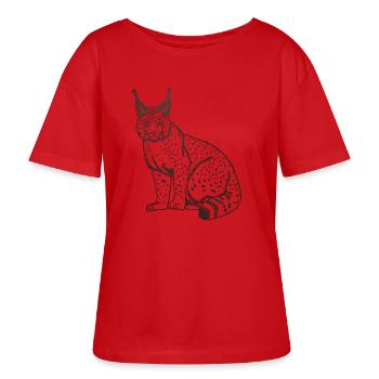 Harzluchs - Stanley/Stella Relaxed Rundhals Frauen Bio-T-Shirt SERENA - Rot - Vorne - Luana (180cm)
