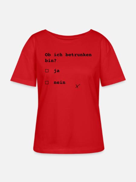 Party - Stanley/Stella Relaxed Rundhals Frauen Bio-T-Shirt SERENA - Rot