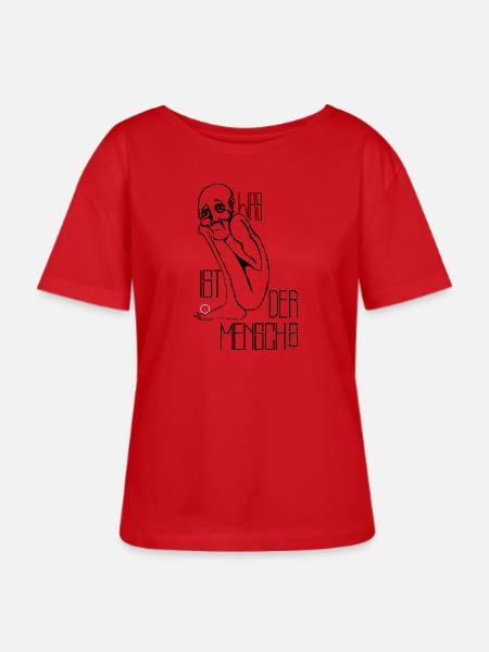 KANT | Was ist der Mensch? - Stanley/Stella Relaxed Rundhals Frauen Bio-T-Shirt SERENA - Rot