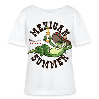 mexican summer mexico - Stanley/Stella SERENA Relaxed Women’s Organic Round Neck T-shirt - white - Front - Anna (173cm)
