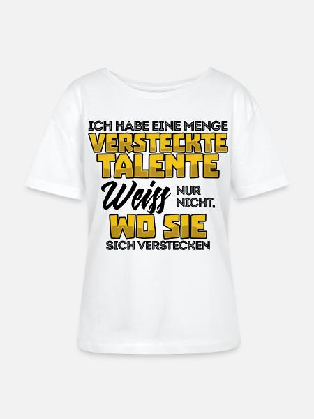 Lustig Witz Cool Statement - Stanley/Stella Relaxed Rundhals Frauen Bio-T-Shirt SERENA - Weiß