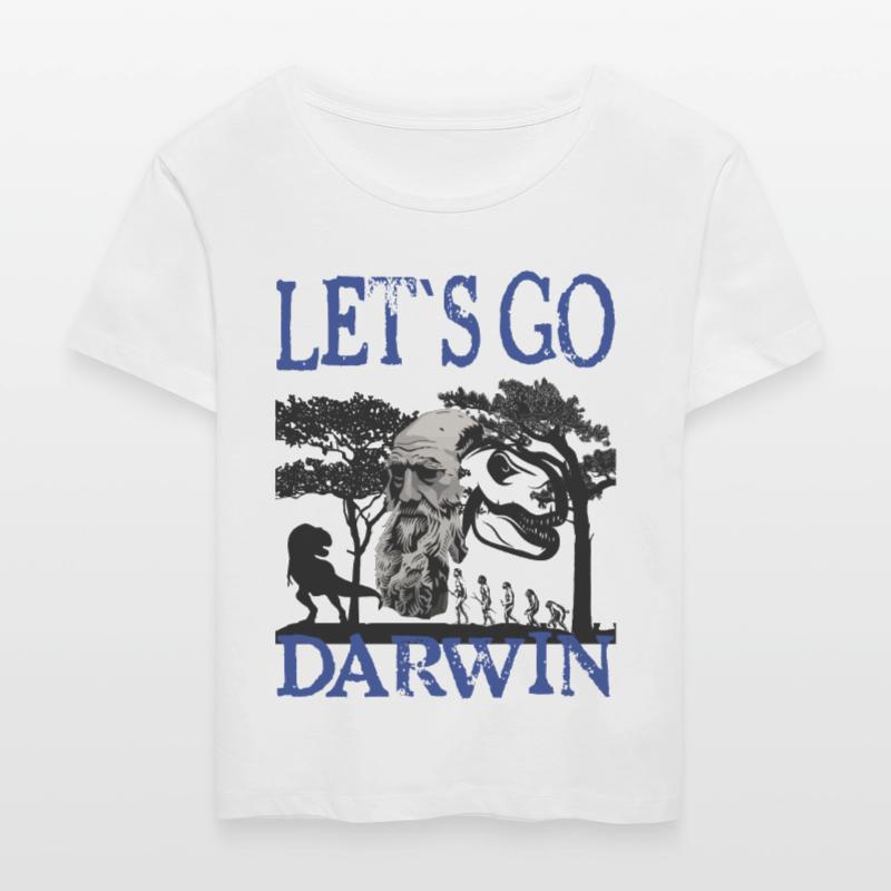 Charles Darwin Evolution textile gift idea Stanley/Stella SERENA Relaxed Women’s Organic Round Neck T-shirt