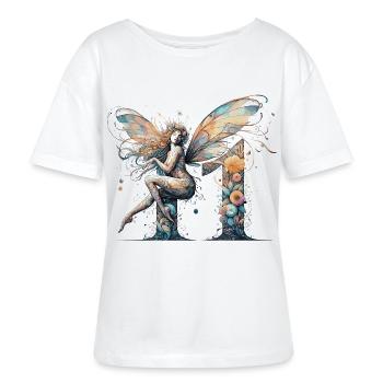 11 Years Fairy Elf Birthday Gift - Stanley/Stella SERENA Relaxed Women’s Organic Round Neck T-shirt - white - Front - Anna (173cm)