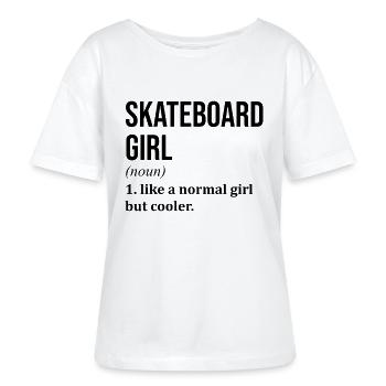 skateboard - T-shirt bio à col rond SERENA Stanley/Stella Femme - blanc - Devant - Anna (173cm)
